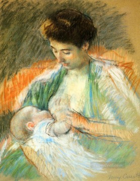 子供を看護する母親ローズ 母親の子供たち メアリー・カサット Oil Paintings